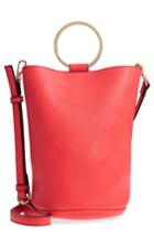 Mali + Lili Ilia Vegan Leather Ring Handle Bucket Bag - Pink