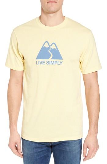 Men's Patagonia Live Simply Winding Graphic Responsibili-tee T-shirt - Yellow