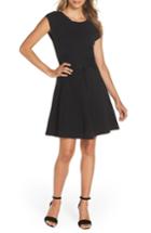 Women's French Connection Katie Fit & Flare Sweater Dress - Black