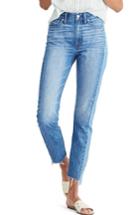 Women's Madewell Perfect Summer High Waist Pieced Jeans - Blue