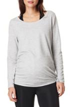 Women's Noppies Heather Athletic Maternity Top - Grey