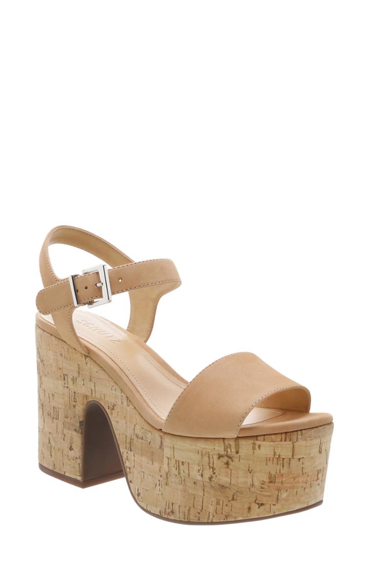 Women's Schutz Glorya Platform Sandal M - Beige