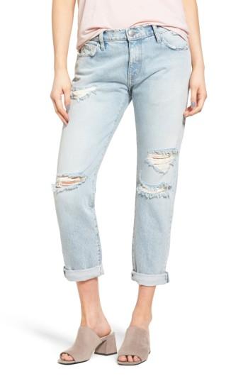 Women's Current/elliott The Fling Destroyed Rolled Jeans - Blue