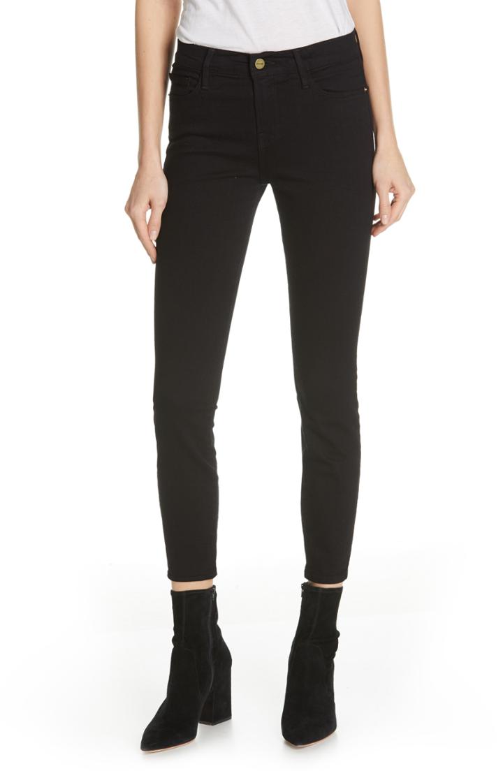 Women's Frame Le Color Ankle Jeans - Black