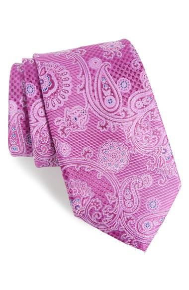 Men's Nordstrom Men's Shop Huntsman Paisley Silk Tie, Size - Blue