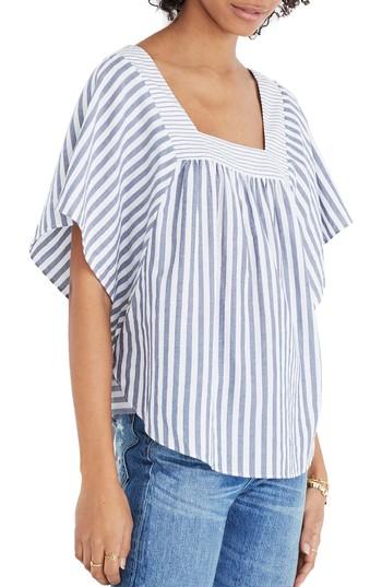 Women's Madewell Stripe Butterfly Top, Size - Blue