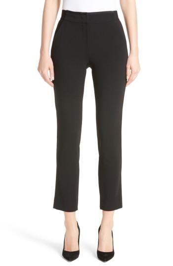 Women's Armani Collezioni Stretch Wool Pants Us / 38 It - Black