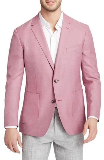 Men's Bonobos Trim Fit Wool Blazer L - Red