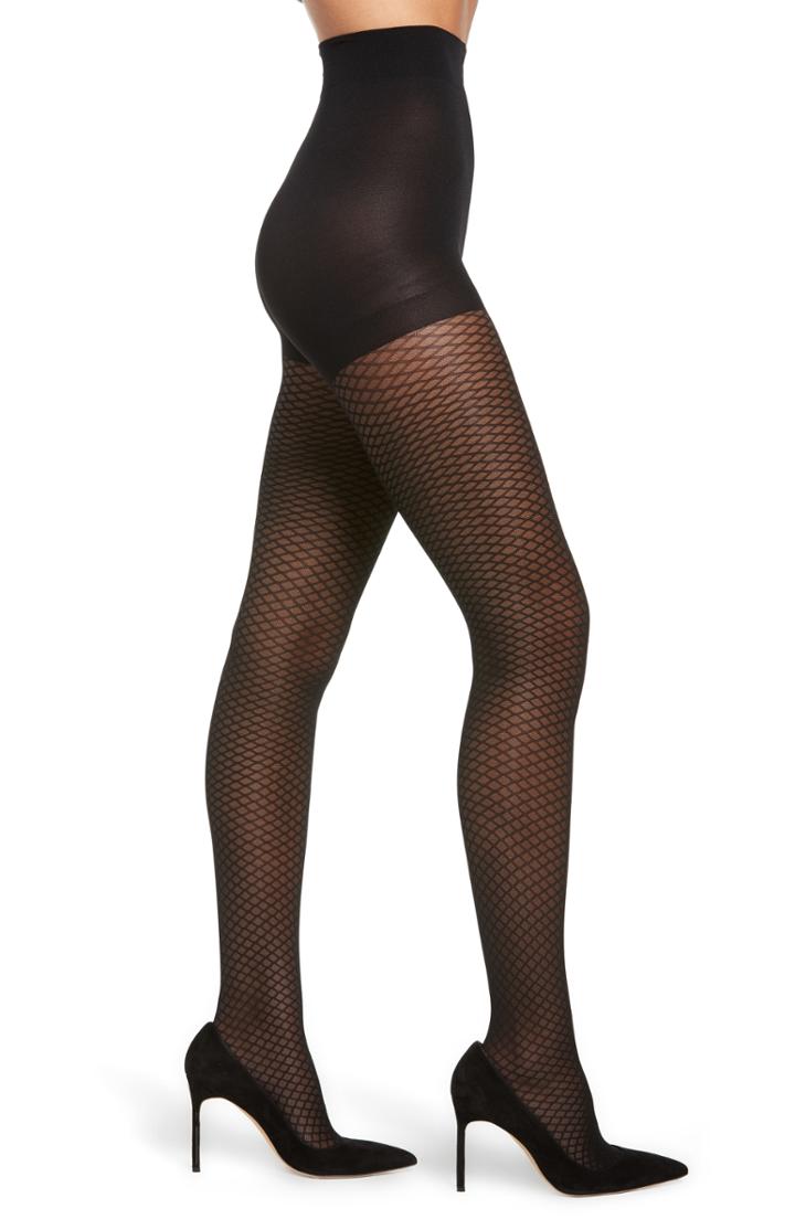 Women's Dkny Diamond Tights - Black