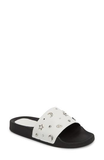 Women's Rebecca Minkoff Thunder Slide Sandal M - White
