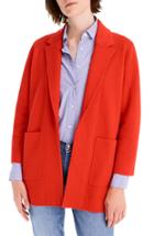 Women's J.crew New Lightweight Sweater Blazer, Size - Red