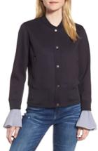 Women's Chelsea28 Ruffle Sleeve Jacket, Size - Blue