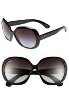 Women's Ray-ban Large Vintage Round Frame Sunglasses - Black Gradient