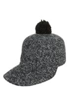 Women's Leith Pom Tweed Cap - Black