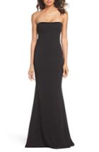 Women's Katie May Strapless Cutout Back Gown - Black