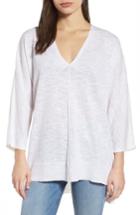 Women's Eileen Fisher Organic Linen & Cotton Sweater, Size - White