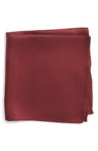 Men's Nordstrom Men's Shop Solid Silk Pocket Square, Size - Red