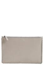 Mackage Whipstitch Leather Zip Pouch - Grey