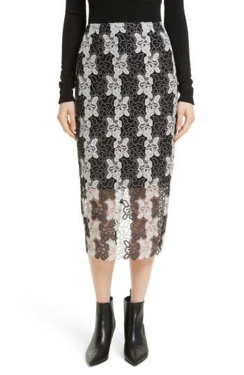 Women's Diane Von Furstenberg Lace Midi Skirt - Black