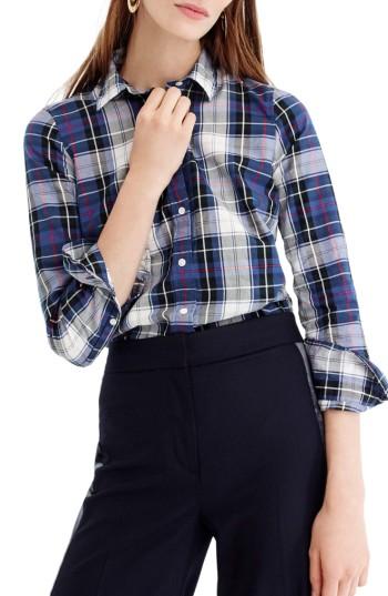 Women's J.crew Perfect Plaid Shirt