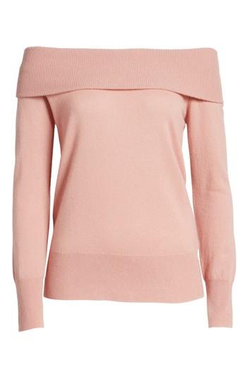 Women's Cupcakes And Cashmere Roderick Off The Shoulder Cashmere Sweater