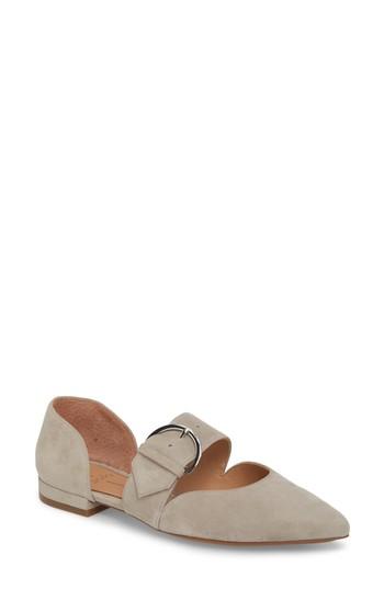 Women's Linea Paolo Dean Pointy Toe Flat .5 M - White