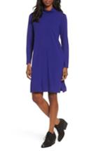 Women's Eileen Fisher Mock Neck Shift Dress - Purple
