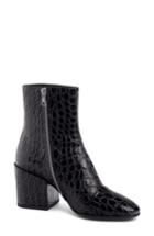 Women's Dries Van Noten Croc Embossed Bootie Us / 36eu - Black