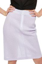 Women's Topshop Airtex Mesh Pencil Skirt Us (fits Like 0) - Purple