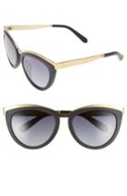 Women's Freida Rothman 'daphne' 56mm Cat Eye Sunglasses - Black