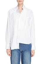Women's Loewe Cotton Poplin Patchwork Shirt - White