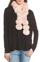 Women's Ted Baker London Faux Fur Pom Scarf, Size - Pink