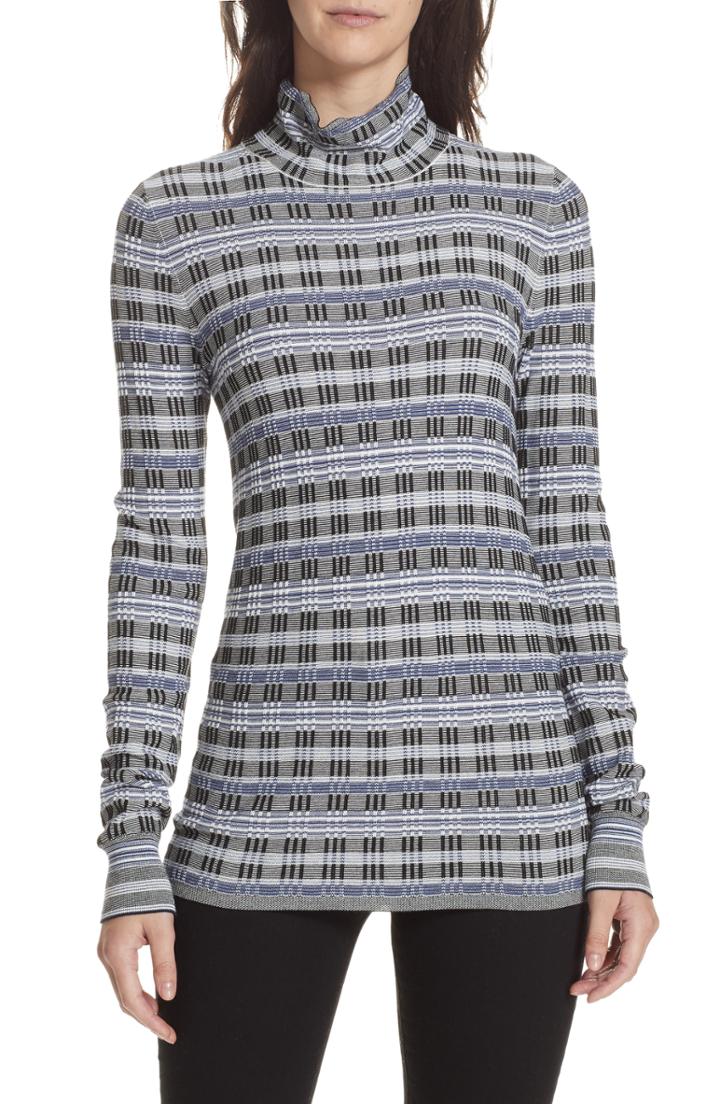 Women's Theory Prosecco Fitted Turtleneck - Black