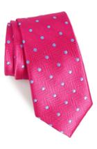 Men's Nordstrom Men's Shop Party Dot Silk Tie, Size - Pink