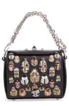 Alexander Mcqueen Embellished Box Bag 16 Leather Bag - Black