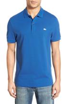 Men's Lacoste 'white Croc' Fit Pique Polo, Size 3(s) - Blue