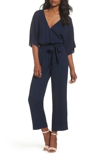 Women's Paige Vanette Crop Jumpsuit - Blue