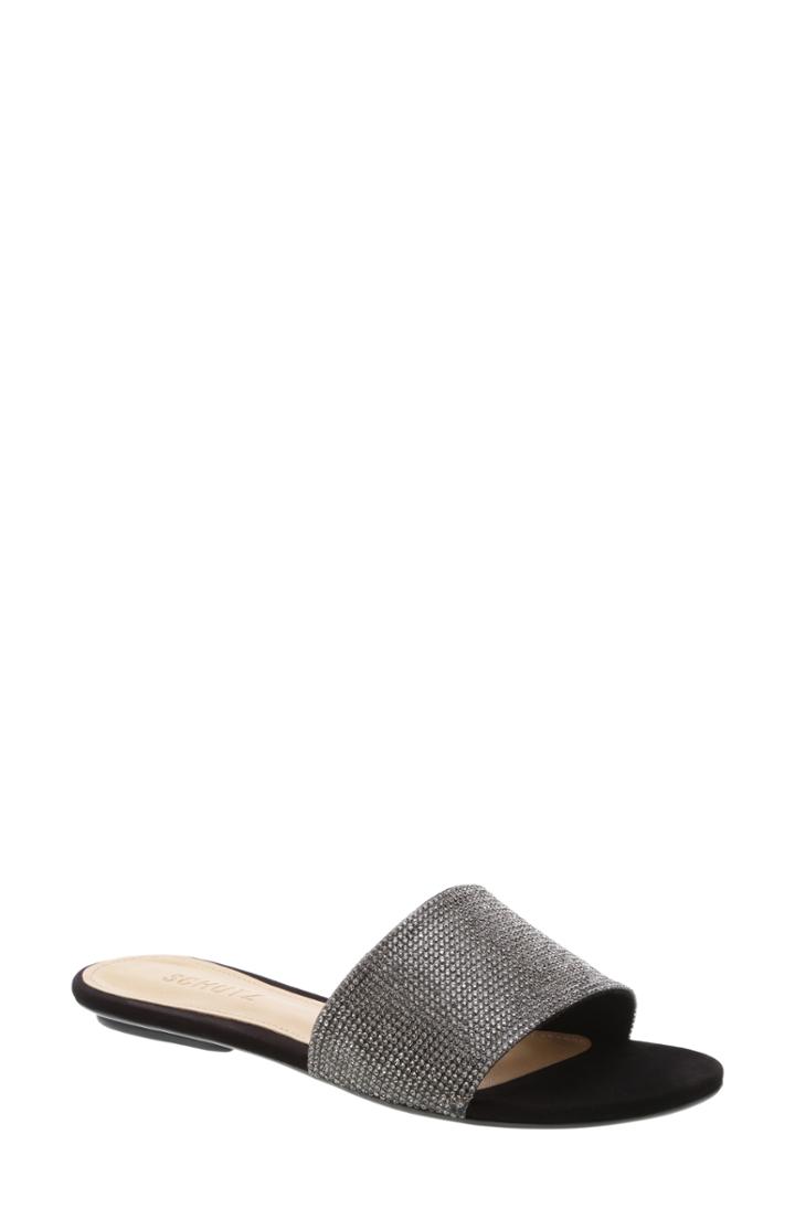 Women's Schutz Queren Embellished Slide Sandal M - Black