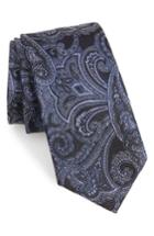 Men's Nordstrom Men's Shop Avalon Paisley Silk Tie, Size X-long - Black