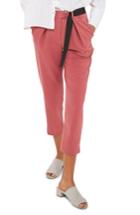 Women's Topshop Belted Peg Trousers Us (fits Like 0-2) - Red