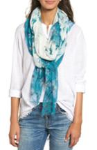 Women's Nordstrom Jungle Blossoms Scarf, Size - Blue/green
