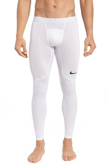 Men's Nike Pro Athletic Tights - White