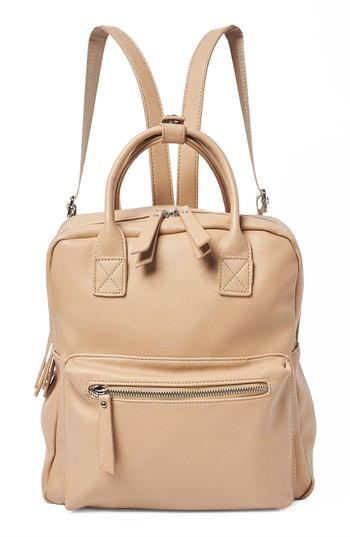 Urban Originals Over Exposure Faux Leather Backpack - Beige