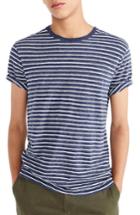 Men's J.crew Stripe Slub Cotton T-shirt - Blue