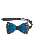 Men's Brackish & Bell Flintlock Feather Bow Tie, Size - Blue