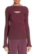 Women's Cushnie Et Ochs Cutout Boatneck Sweater - Purple