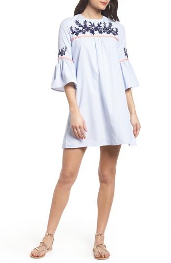 Women's Thml Bell Sleeve Babydoll Dress - Blue