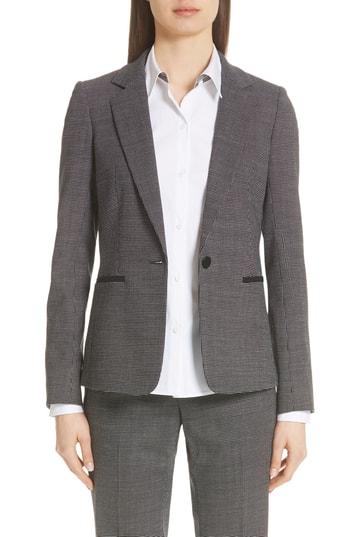 Women's Lafayette 148 New York Lyndon Stretch Wool Blazer - Black