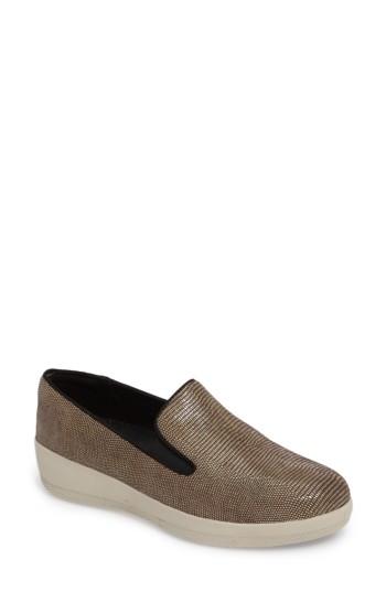 Women's Fitflop(tm) Superskate Slip-on Sneaker .5 M - Brown