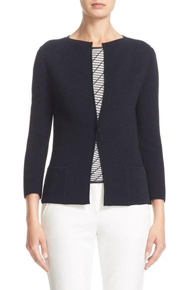 Women's Armani Collezioni Ottoman Knit Cardigan